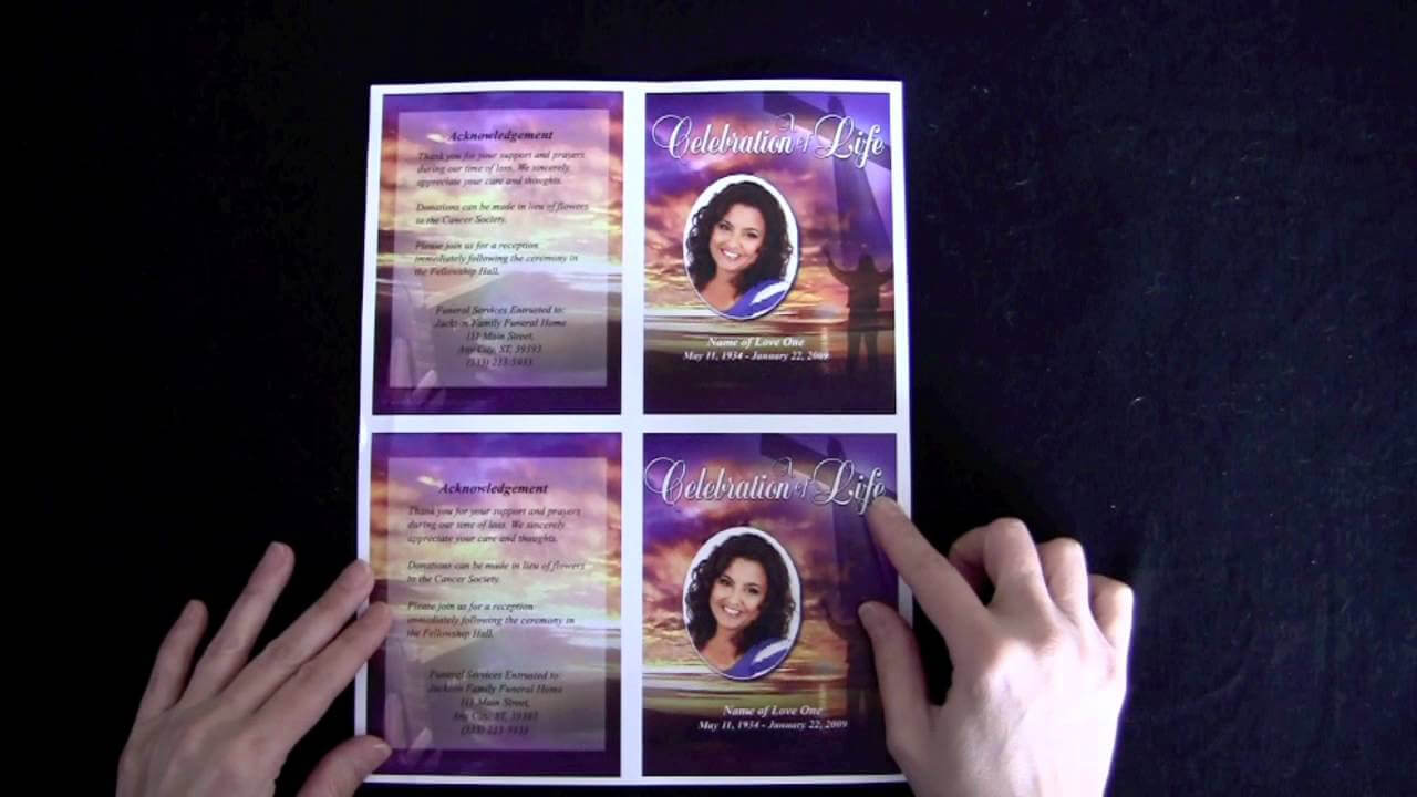 Funeral Memorial Cards – The Funeral Program Site Regarding Memorial Card Template Word