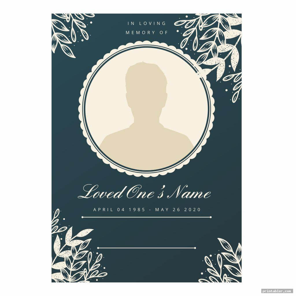 Funeral Memory Cards Templates Printable - Printabler For In Memory Cards Templates