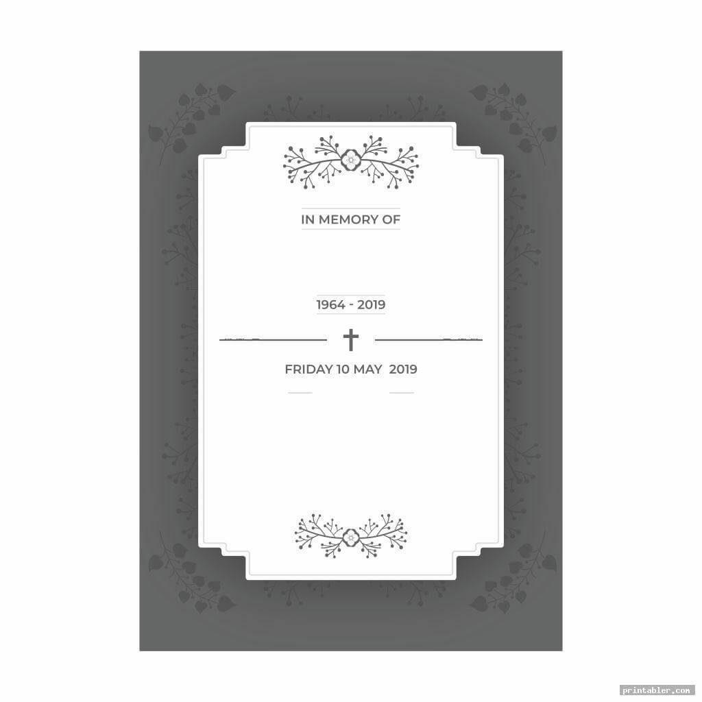 Funeral Memory Cards Templates Printable - Printabler Inside In Memory Cards Templates