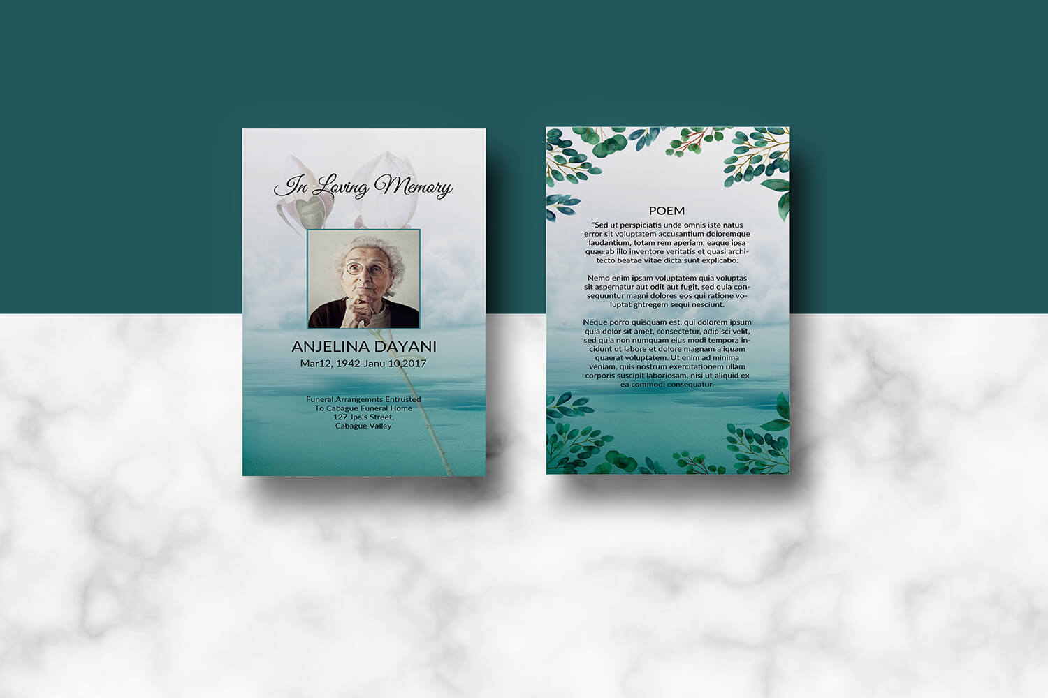 Funeral Prayer Card Template, Ms Word & Photoshop Template With Prayer Card Template For Word
