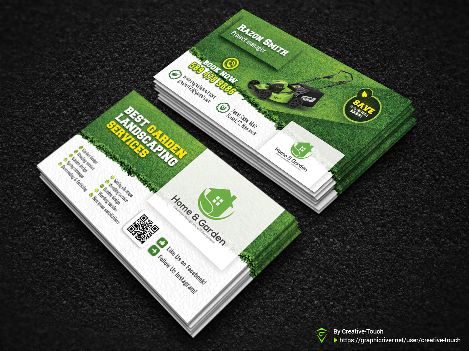 Garden Business Cardcreative Touch On Dribbble Pertaining To Gardening Business Cards Templates
