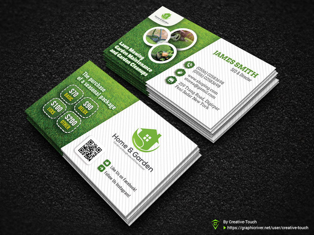 Garden Landscape Business Card Template | Download Here – Gr With Landscaping Business Card Template