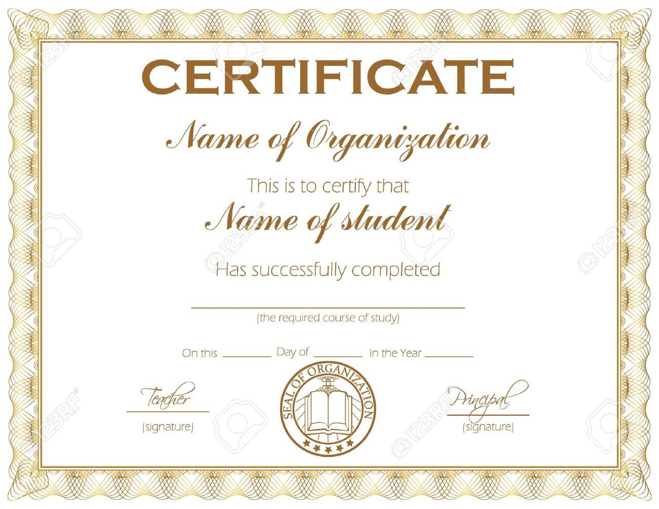 General Purpose Certificate Or Award With Sample Text That Can.. For Promotion Certificate Template