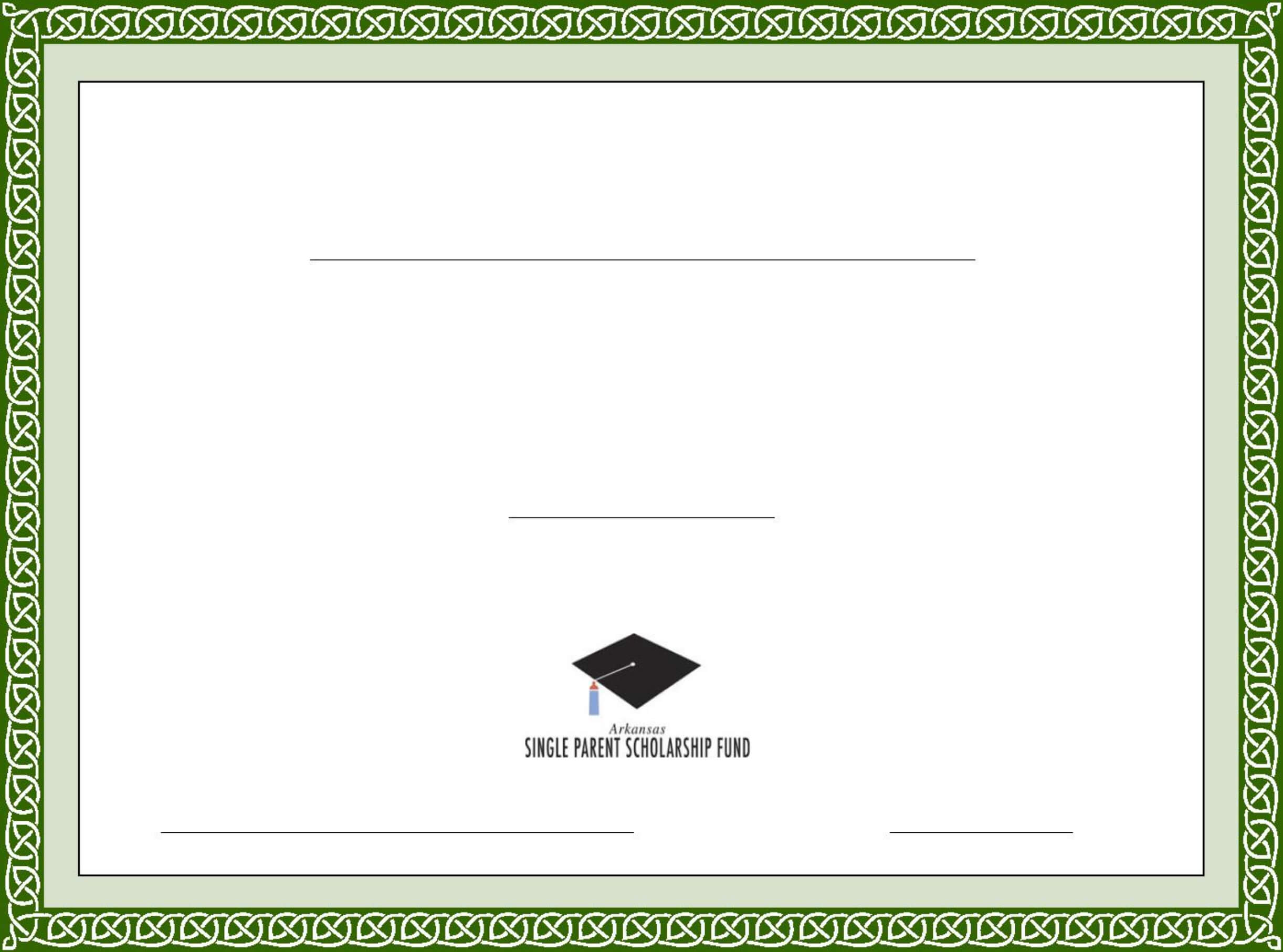 Generic Scholarship Certificate Template Free Download Throughout Scholarship Certificate Template