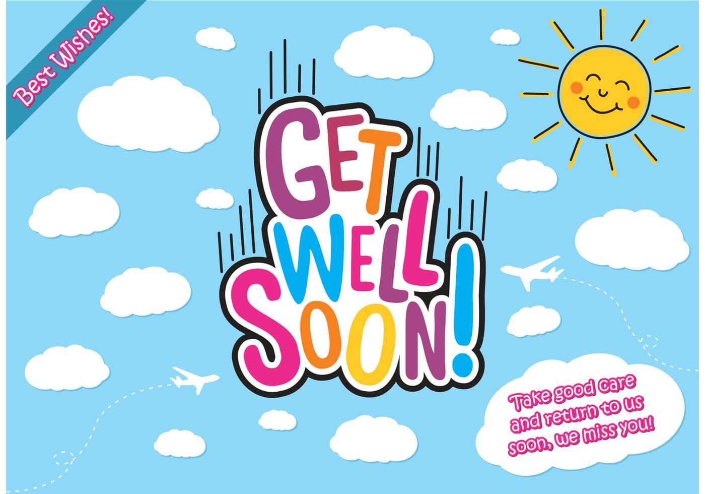 Get Well Soon Cards Vector Free – Download Free Vectors In Get Well Card Template