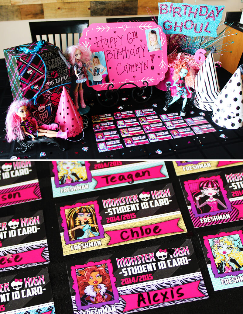 Ghoulish & Glam Monster High Birthday Party // Hostess With Throughout Monster High Birthday Card Template