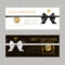 Gift Card Or Gift Voucher Template. Black And White Bows And.. Pertaining To Black And White Gift Certificate Template Free