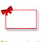 Gift Card Template With Ribbon And Red Bow Stock Vector Pertaining To Present Card Template