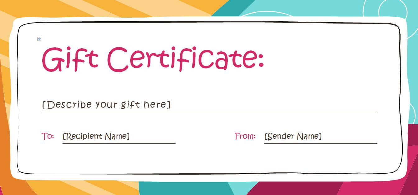 Gift Certificate Template Free Download Microsoft Word Regarding Gift Certificate Log Template