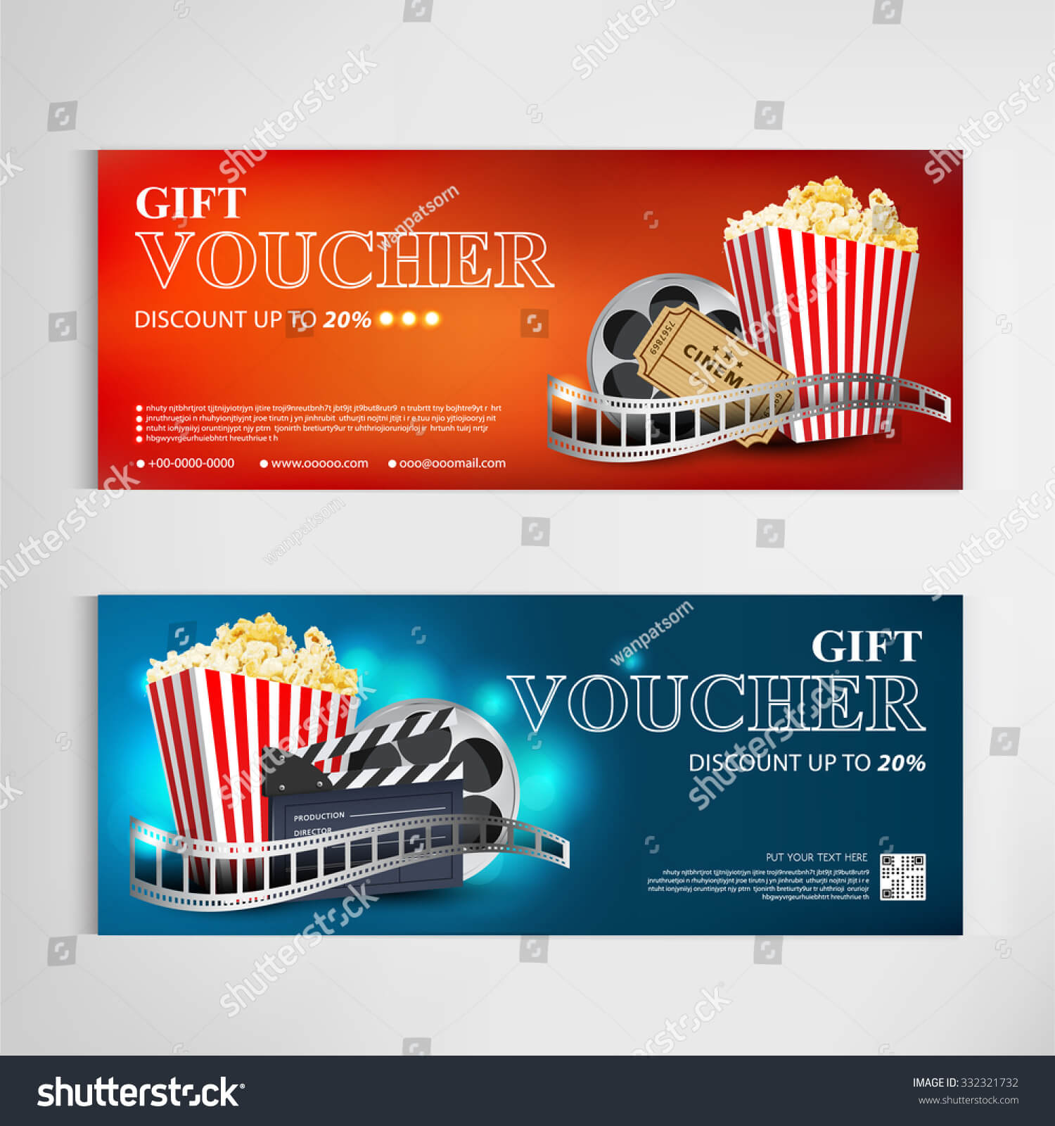 Gift Voucher Movie Template Modern Pattern | Business Inside Movie Gift Certificate Template