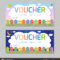 Gift Voucher Template Colorful Pattern Cute Gift Voucher With Kids Gift Certificate Template