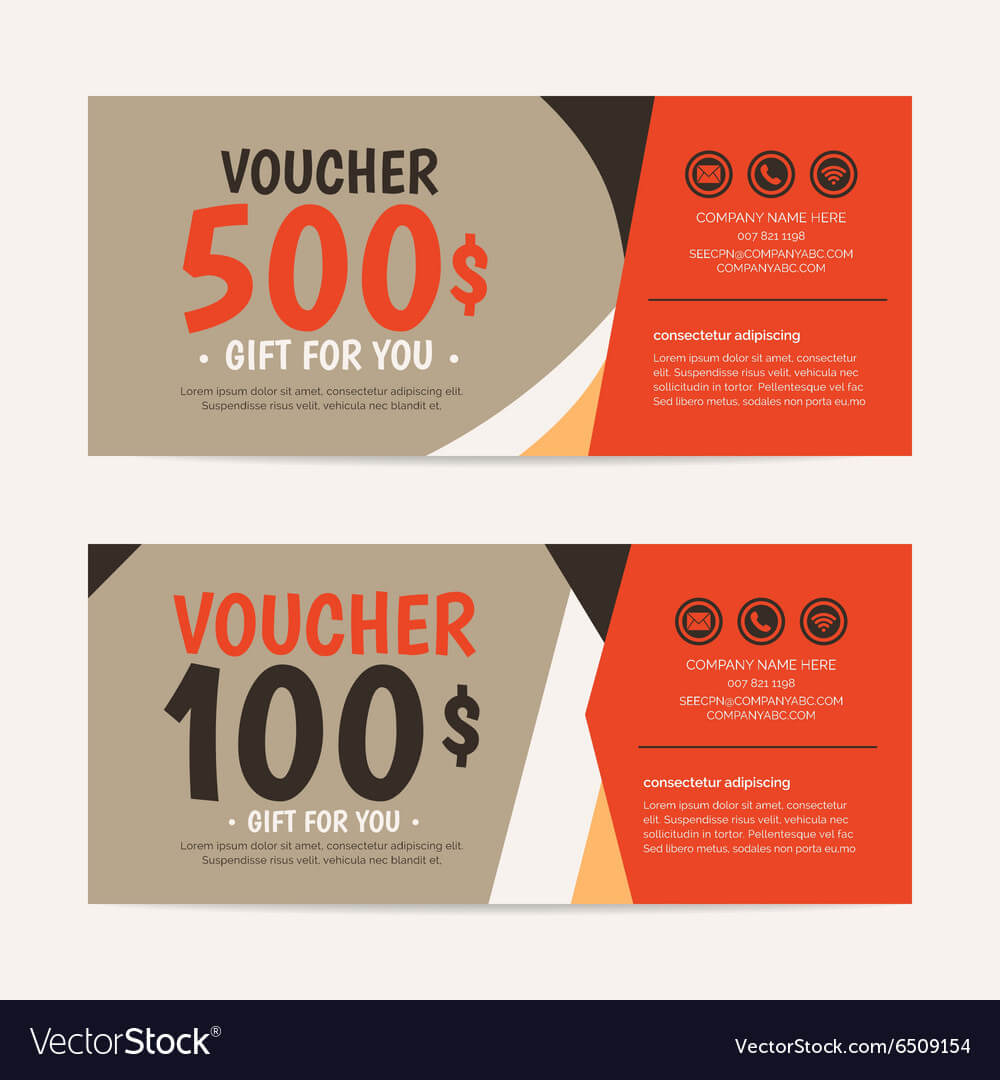 Gift Voucher Template Eps10 Format Throughout Company Gift Certificate Template