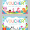 Gift Voucher Template With Colorful Pattern,cute Gift Voucher.. Pertaining To Kids Gift Certificate Template