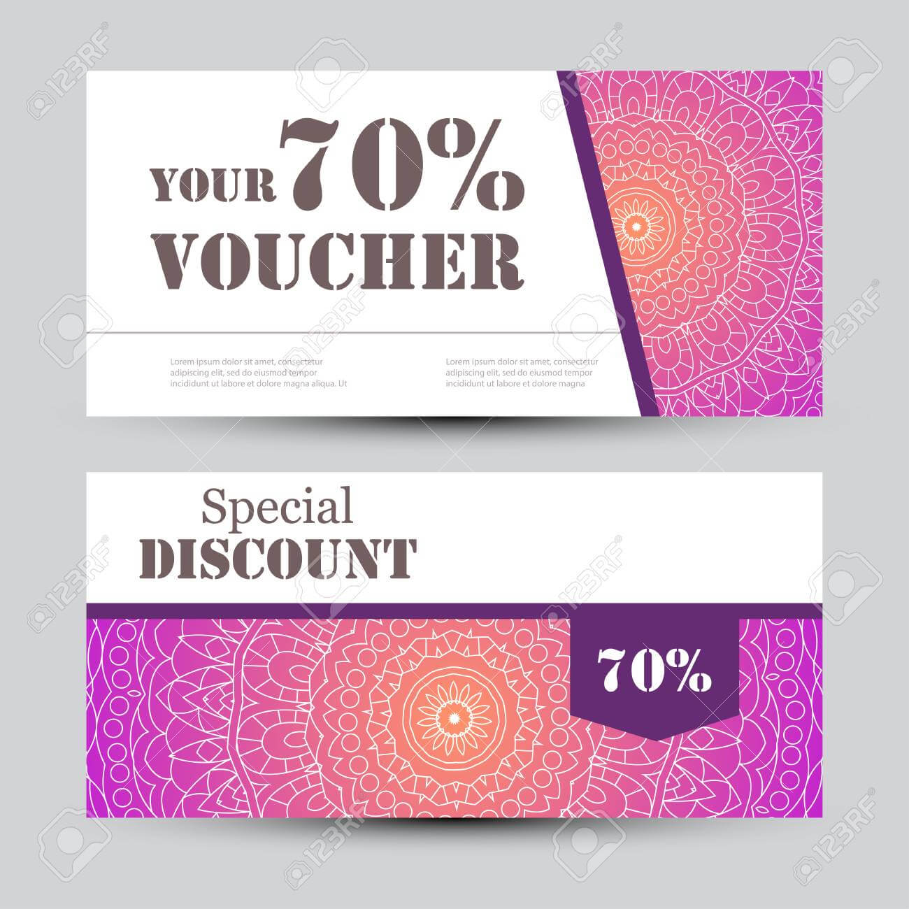 Gift Voucher Template With Mandala. Design Certificate For Sport.. Pertaining To Magazine Subscription Gift Certificate Template