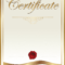 Gold And White Certificate, Template Academic Certificate Regarding Free Art Certificate Templates