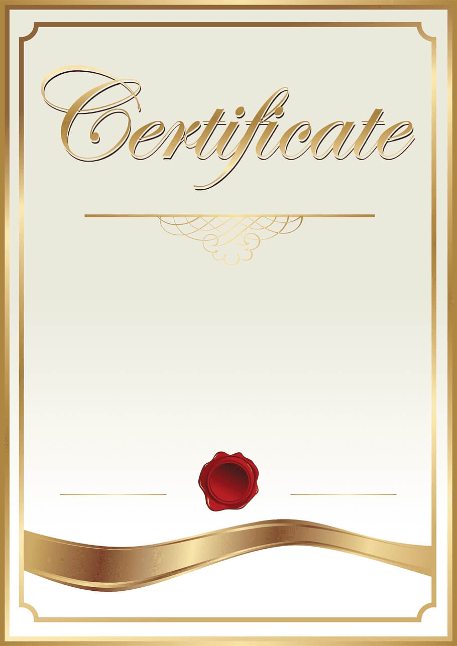 Gold And White Certificate, Template Academic Certificate Regarding Free Art Certificate Templates
