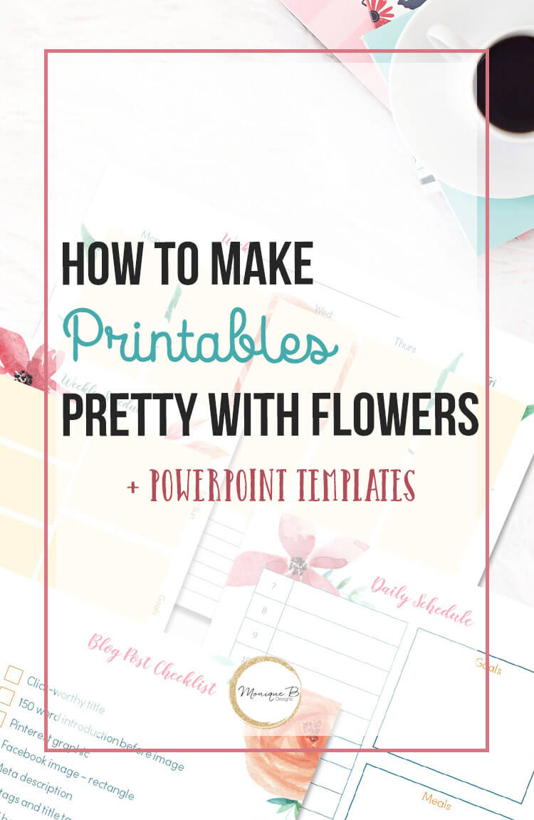 Gorgeous Floral Blog Planner And The Powerpoint Templates Intended For Pretty Powerpoint Templates