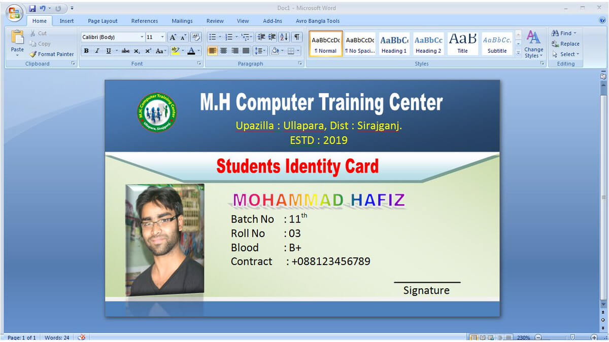Graphic Tutorial On Twitter: "#idcarddesign #identitycard Intended For Id Card Template For Microsoft Word