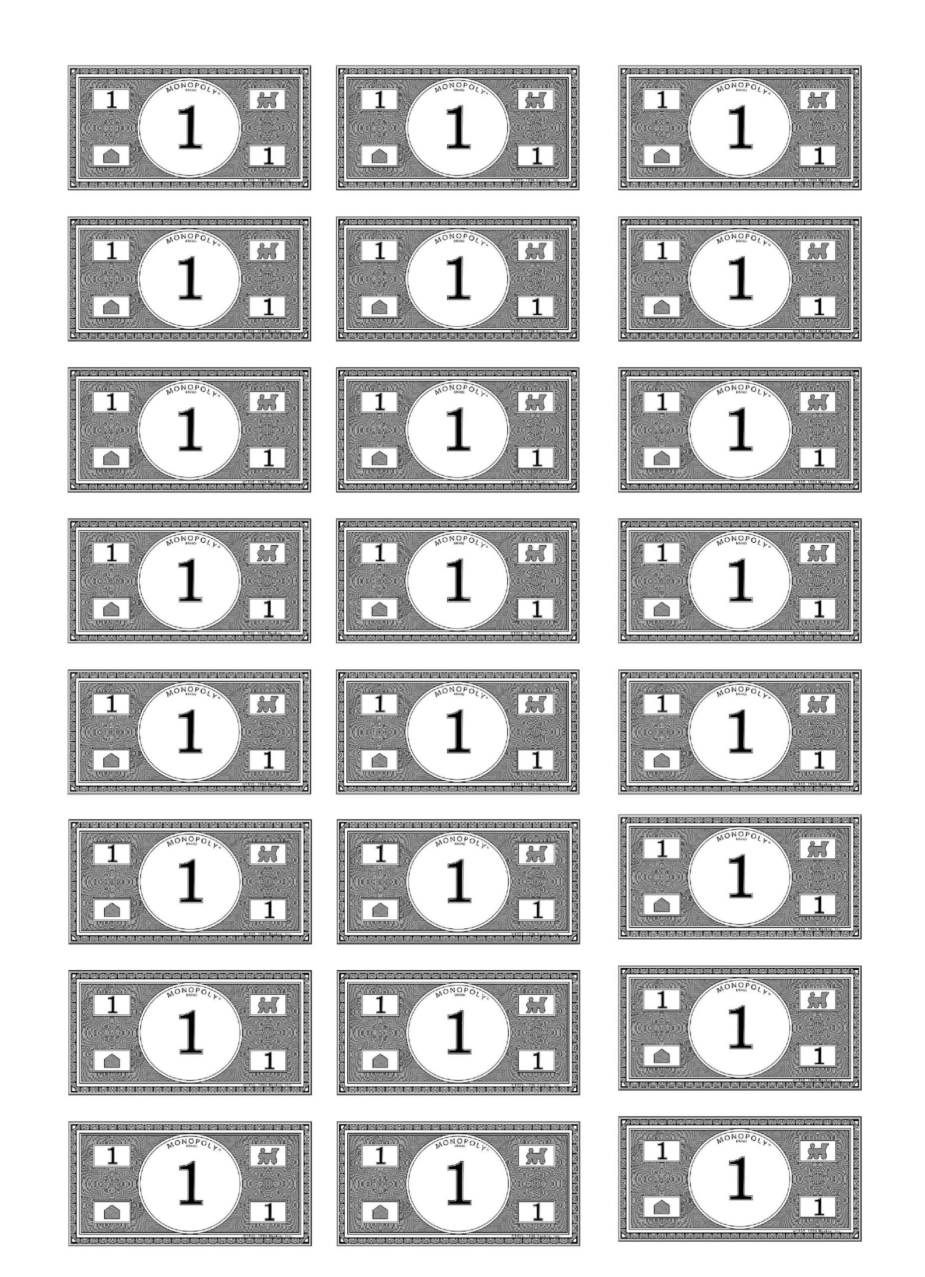 Gratis Printable 1 Dollar Monopoly Money Pertaining To Get Out Of Jail Free Card Template
