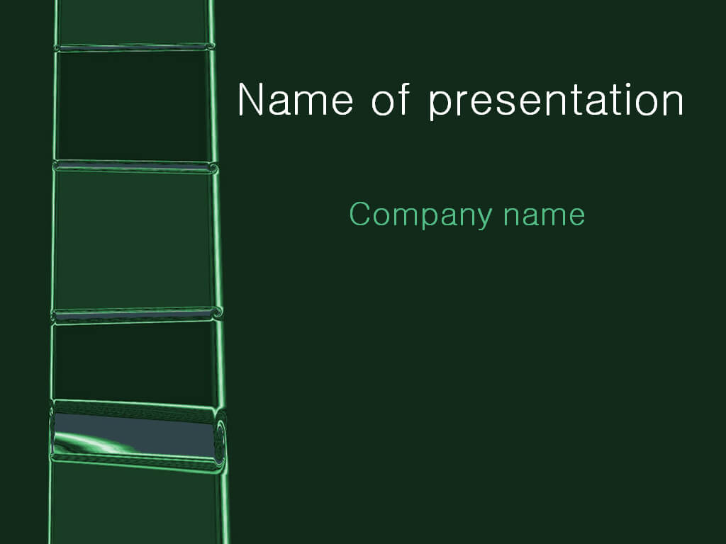 Green Ladder Powerpoint Template For Impressive Presentation In Powerpoint 2007 Template Free Download