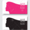 Hair Salon Business Card Templates With Beautiful Woman Face Sil pertaining to Hair Salon Business Card Template