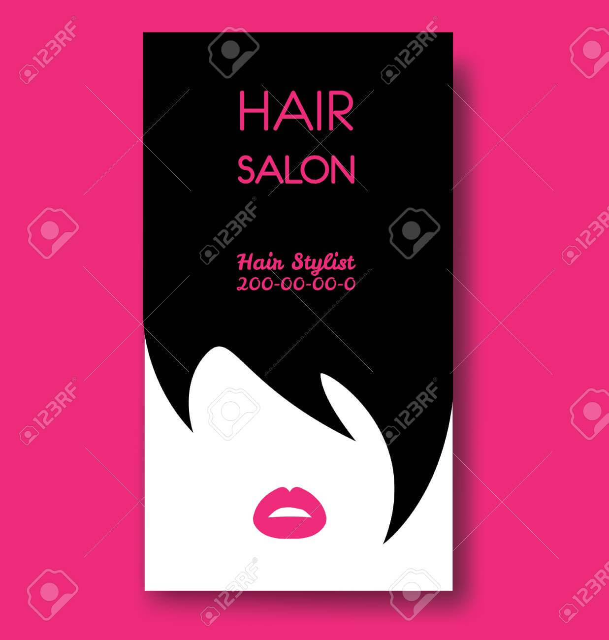 Hair Salon Business Card Templates With Black Hair And Beautiful Throughout Hair Salon Business Card Template