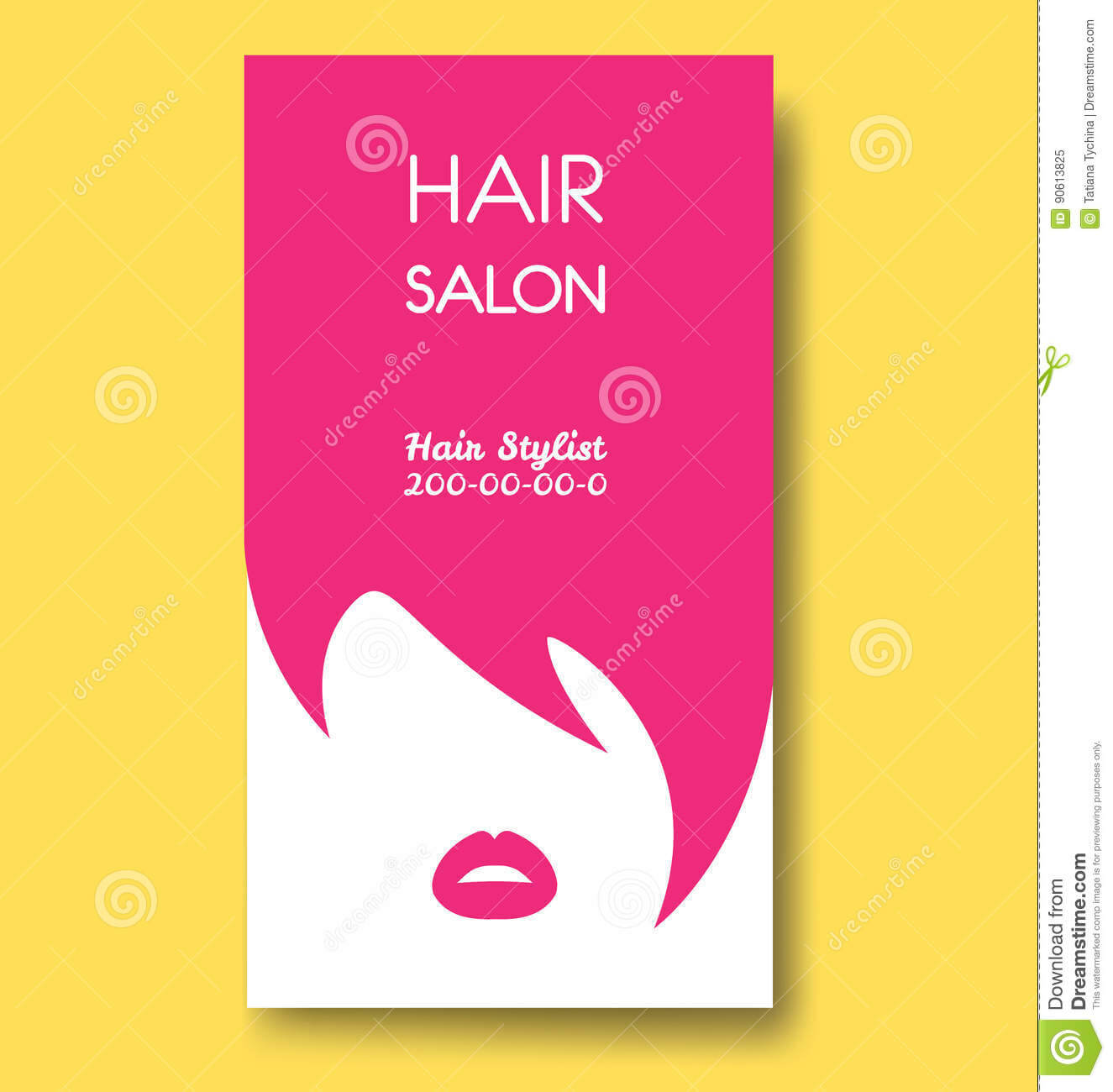 Hair Salon Business Card Templates With Pink Hair And Pink Pertaining To Hair Salon Business Card Template