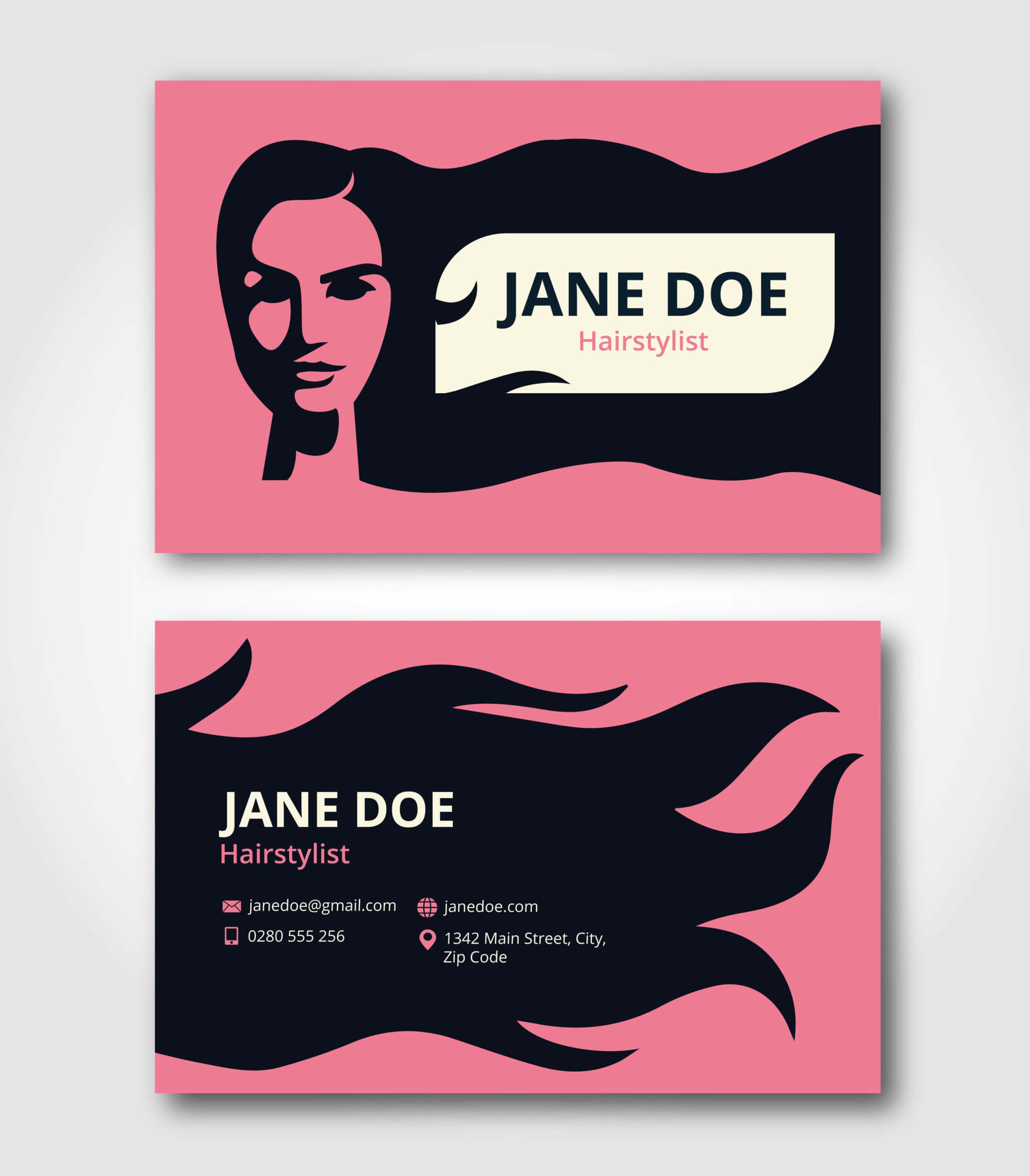 Hairstylist Business Card Template – Download Free Vectors In Hair Salon Business Card Template