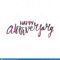 Happy Anniversary Text. Vector Word With Decor Stock Vector inside Word Anniversary Card Template
