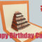 Happy Birthday Cake #2 - Pop-Up Card Tutorial within Happy Birthday Pop Up Card Free Template