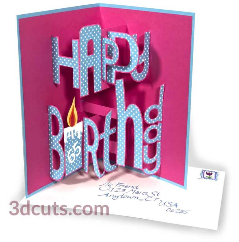 Happy Birthday Pop-Up Whimsy Font — 3Dcuts within Happy Birthday Pop Up ...