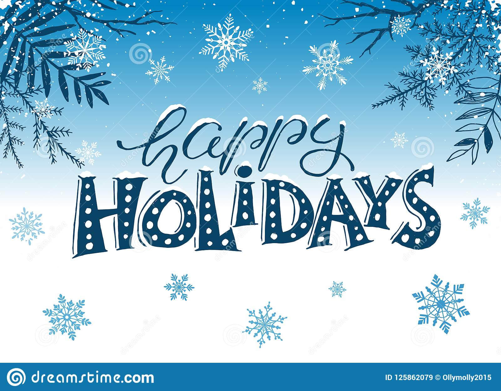 Happy Holidays Greeting Card Stock Vector Illustration Of Pertaining