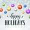 Happy Holidays Greeting Card Template. Modern New Year Christmas.. Throughout Happy Holidays Card Template
