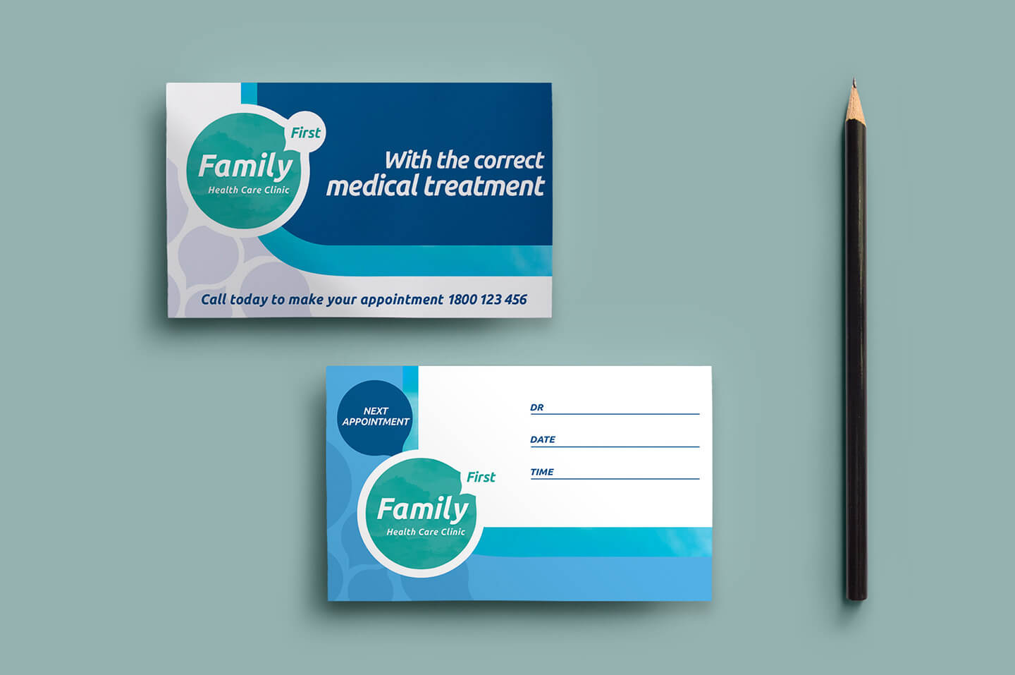 Healthcare Clinic Appointment Card Template In Psd, Ai Inside Medical Appointment Card Template Free