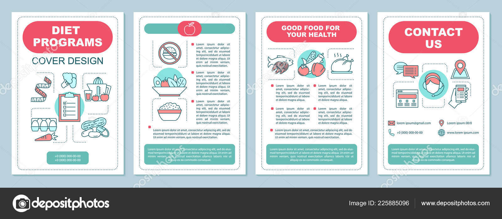 Healthy Nutrition Brochure Template Layout Dieting Program Inside Nutrition Brochure Template