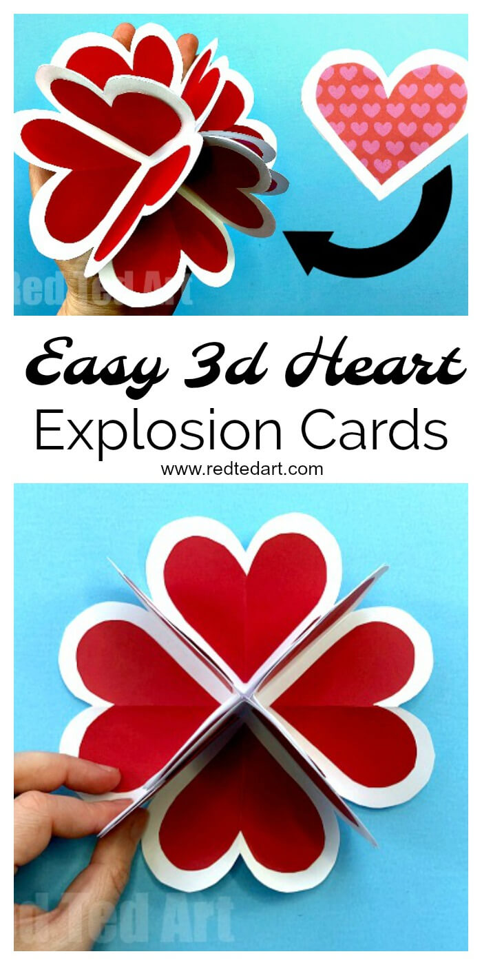 Heart Pop Up Valentine Card – Red Ted Art With Regard To Heart Pop Up Card Template Free