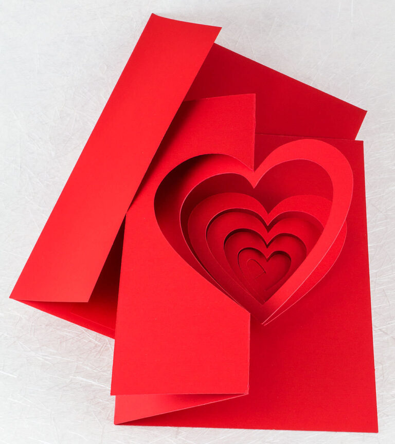 Helical Heart Pop Up Card pertaining to Pop Out Heart Card Template