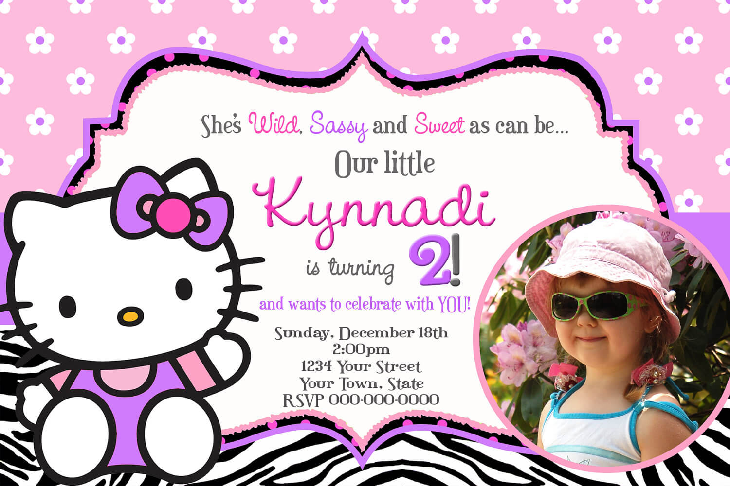 Hello Kitty Birthday Card Template – Dalep.midnightpig.co Throughout Hello Kitty Birthday Card Template Free