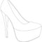 High Heel Drawing Template At Paintingvalley | Explore In High Heel Template For Cards