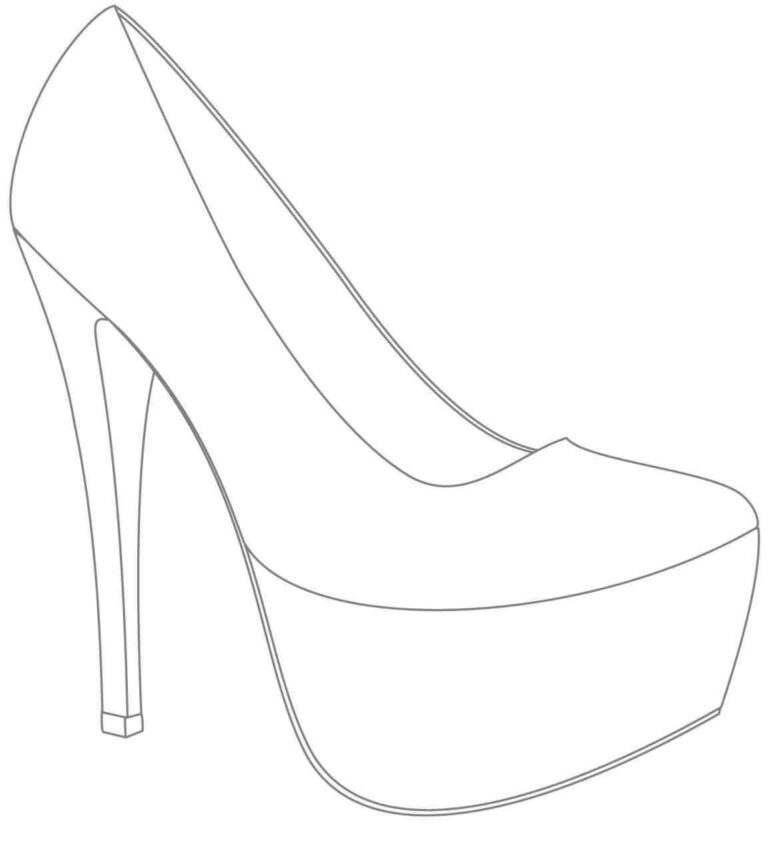 High Heel Drawing Template At Paintingvalley Explore pertaining to