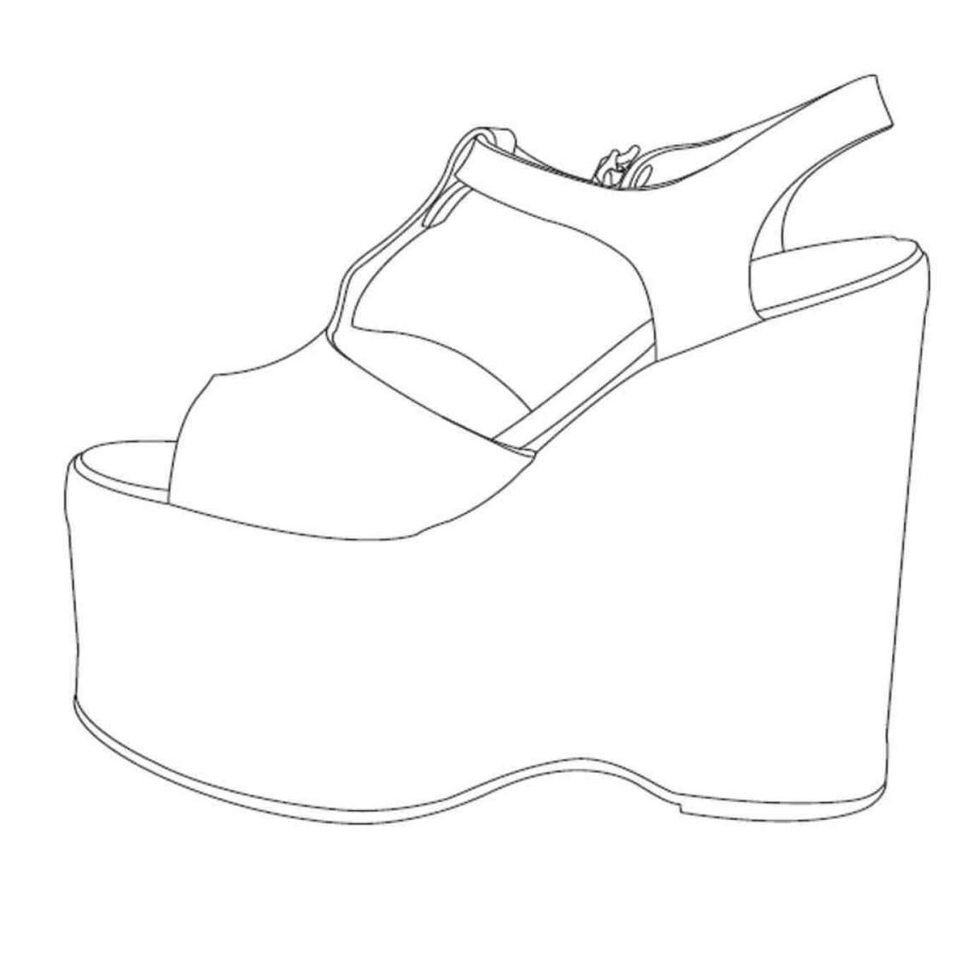High Heel Drawing Template At Paintingvalley | Explore within High Heel ...