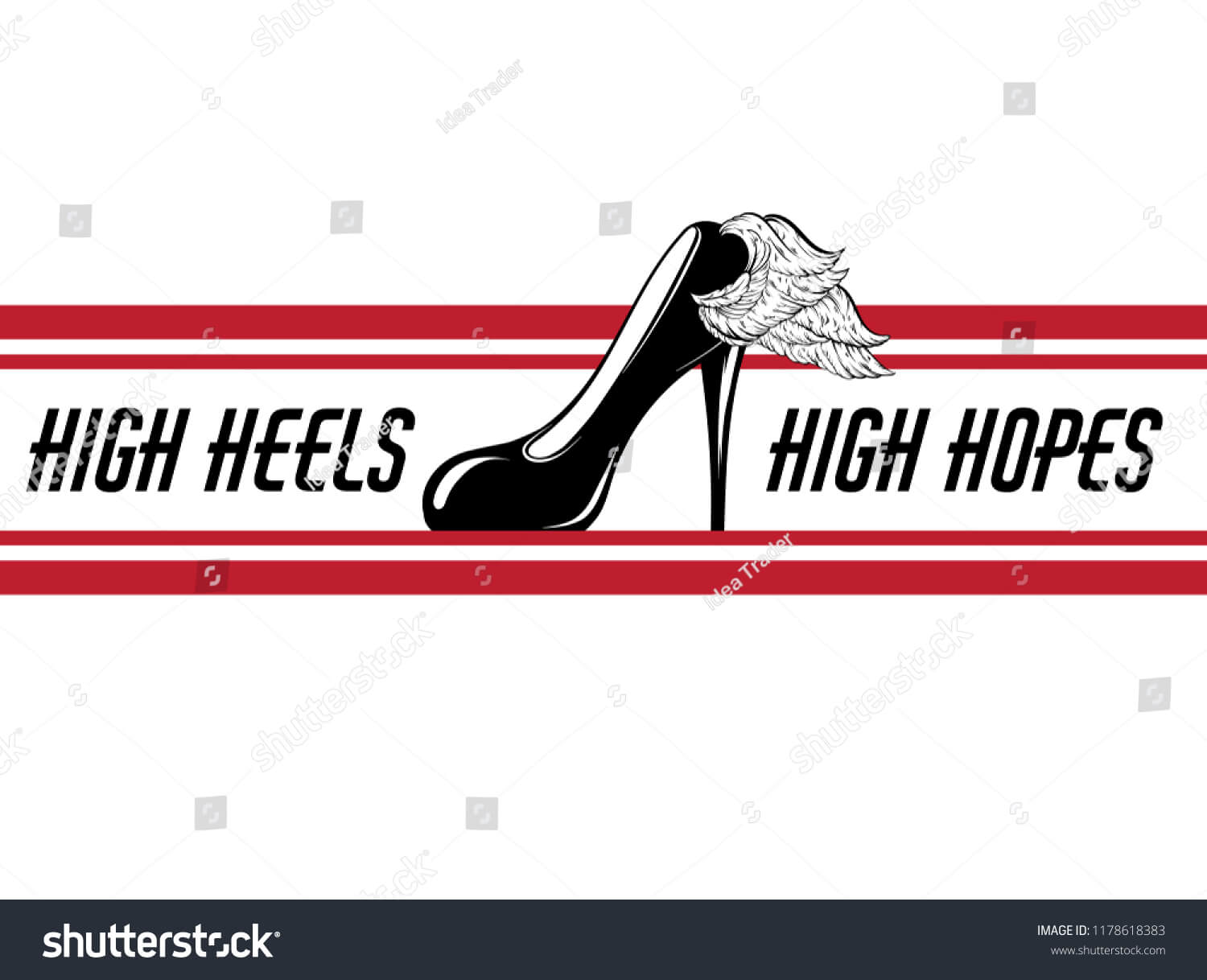 High Heels High Hopes Vector Hand Stock Vector (Royalty Free Inside High Heel Shoe Template For Card
