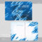 High Tech Half Fold Brochure Template Design With Blue Geometric.. With Regard To Technical Brochure Template