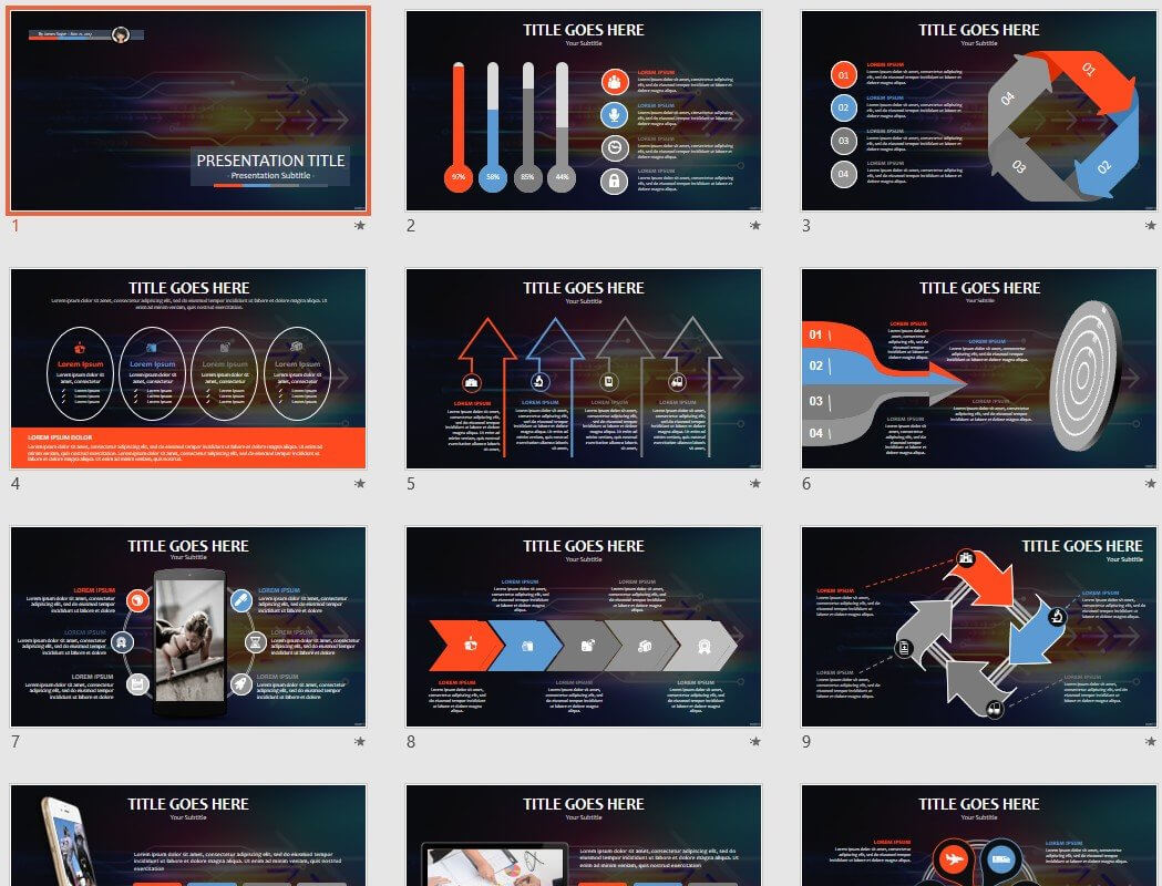 High Tech Powerpoint Template #70036 Intended For High Tech Powerpoint Template