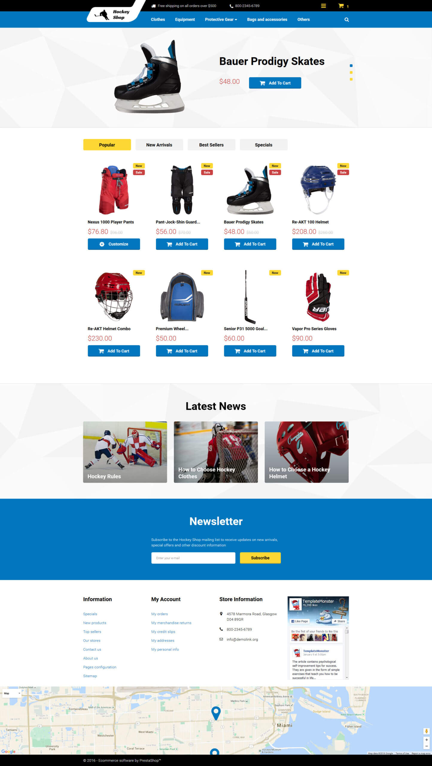 Hockey Prestashop Themes | Templatemonster Pertaining To Hockey Certificate Templates
