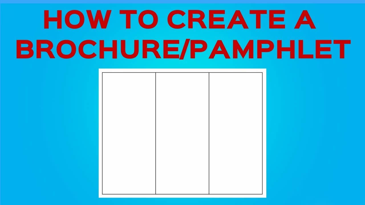 How To Create A Brochure/pamphlet On Google Docs With Google Drive Brochure Templates