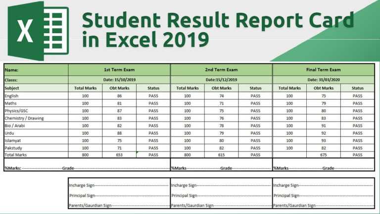 how-to-create-student-result-report-card-in-excel-2019-for-high-school