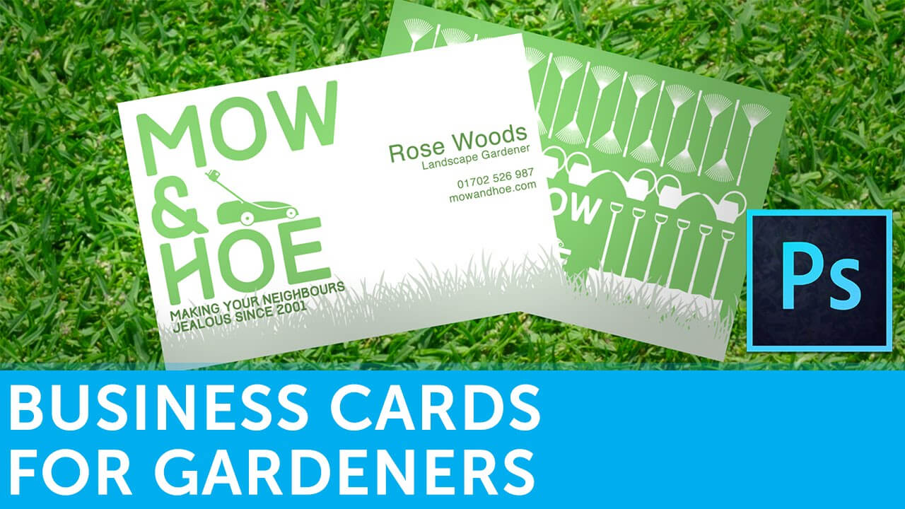 How To Design A Landscape Gardener Business Card In Adobe Photoshop |  Solopress Video Tutorial With Gardening Business Cards Templates