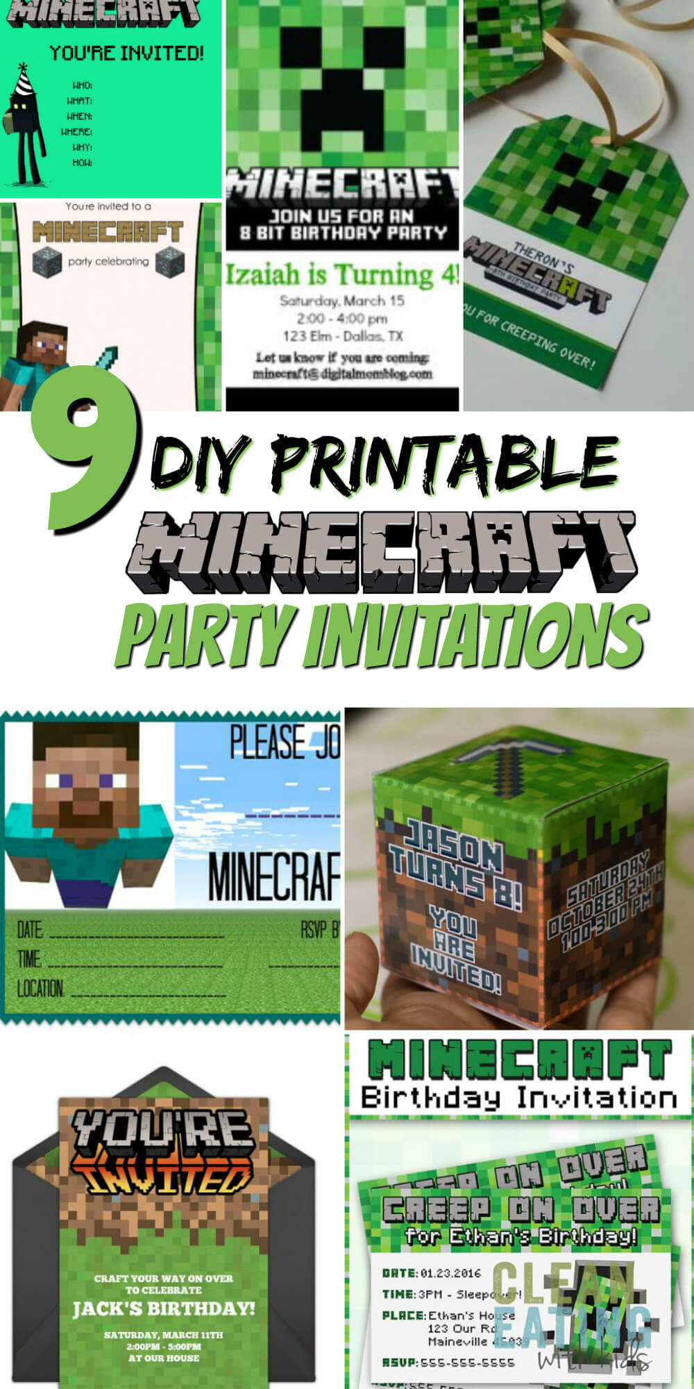 How To Host A (Cheap!) Minecraft Birthday Party (With For Minecraft Birthday Card Template