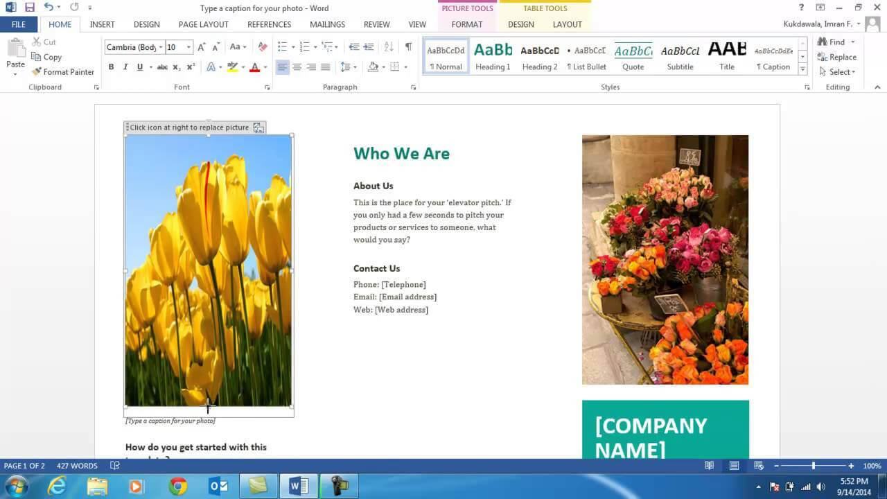 does microsoft word have a brochure template